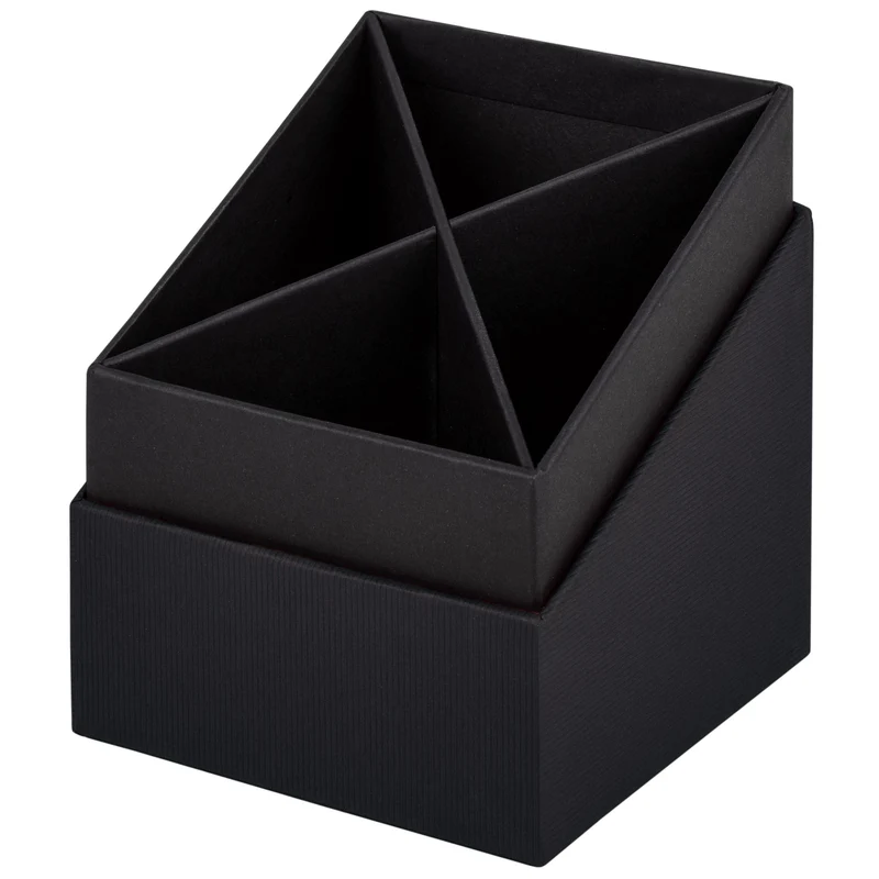 S.O.H.O. Stifteköcher | 4 Fächer | 8,6x10x8,6cm | schwarz