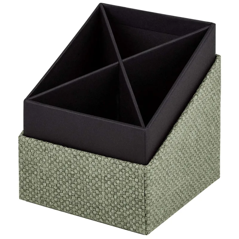 S.O.H.O. Stifteköcher | 4 Fächer | 8,6x10x8,6cm | salbei-gruen