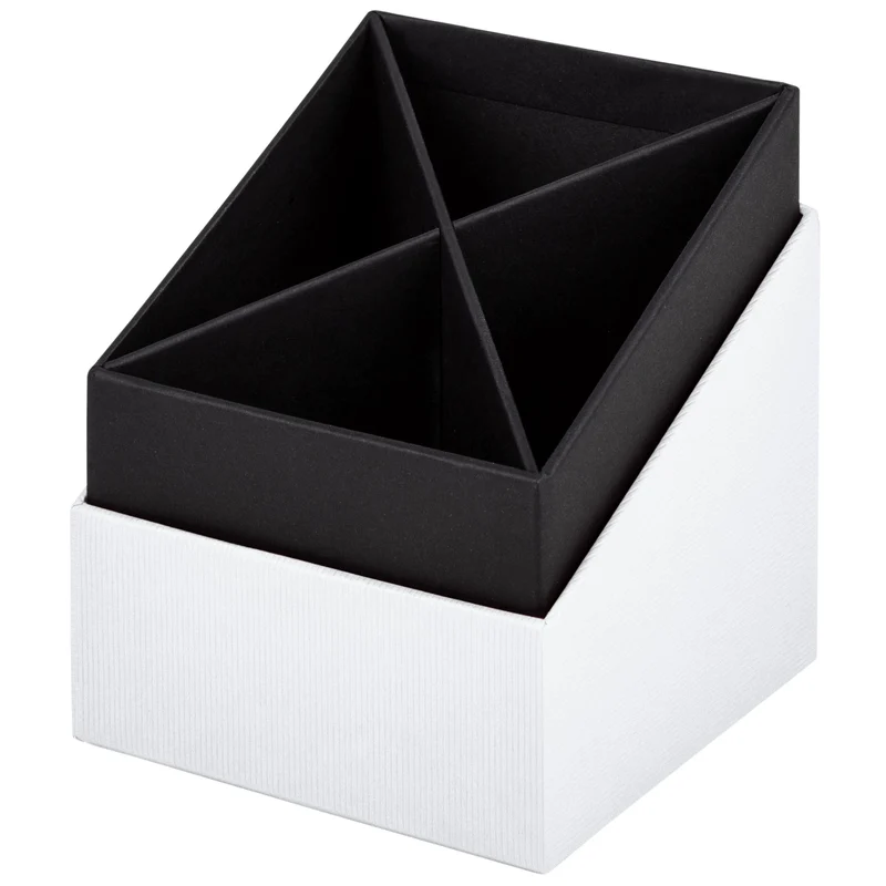 S.O.H.O. Stifteköcher | 4 Fächer | 8,6x10x8,6cm | weiß