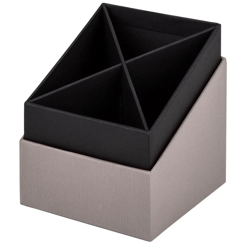 S.O.H.O. Stifteköcher | 4 Fächer | 8,6x10x8,6cm | taupe
