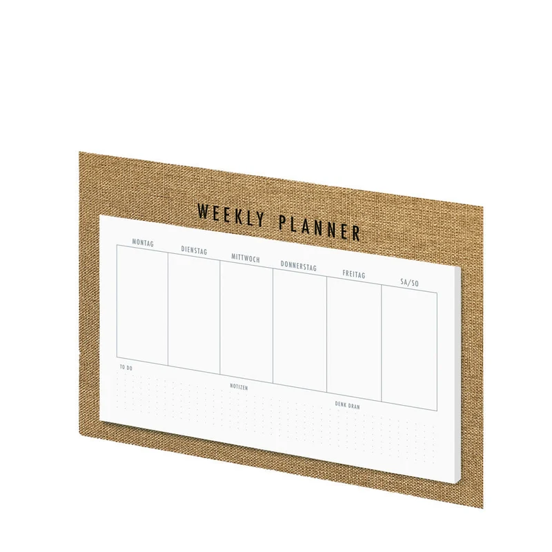 Wochenplaner | Weekly-Planner | Haselnuss- Braun