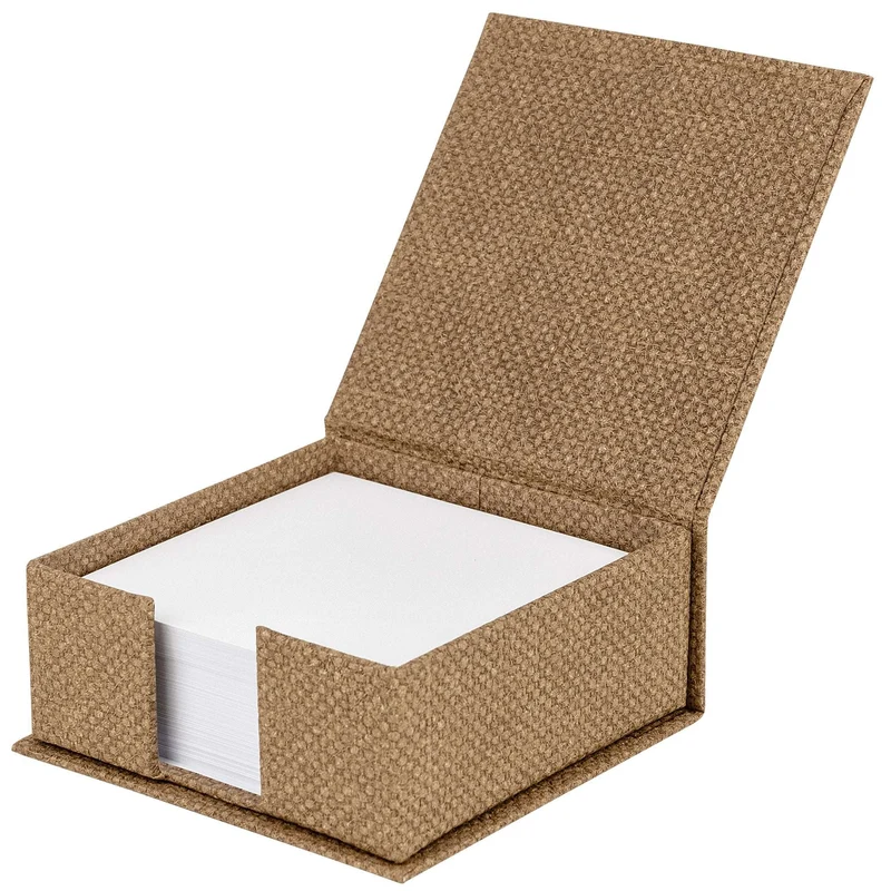 S.O.H.O. Zettelkasten | Mit Deckel | 250 Blatt | 11x11cm | haselnuss-braun