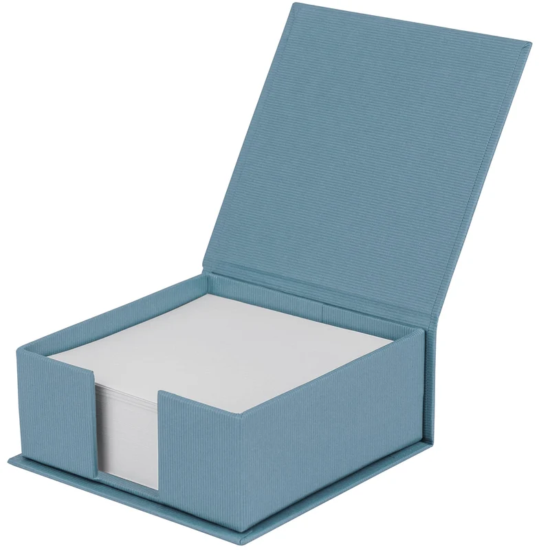 S.O.H.O. Zettelkasten | Mit Deckel | 250 Blatt | 11x11cm | denim-blau