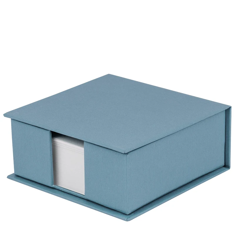 S.O.H.O. Zettelkasten | Mit Deckel | 250 Blatt | 11x11cm | denim-blau
